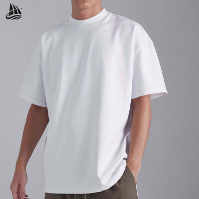 Custom Plain Oversized Rib Crewneck T-Shirt