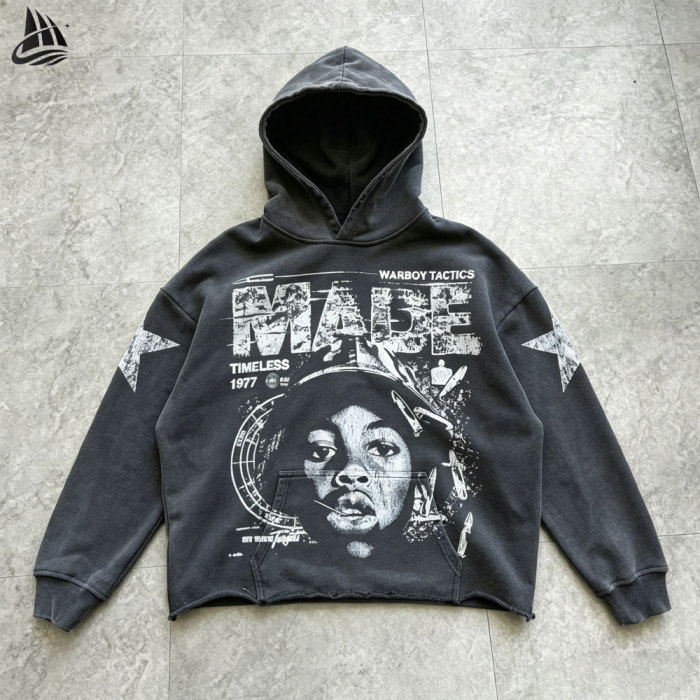 Custom Vintage Boxy Hoodie | OEM Service