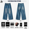 Custom Cotton Washed Blue Denim Jeans