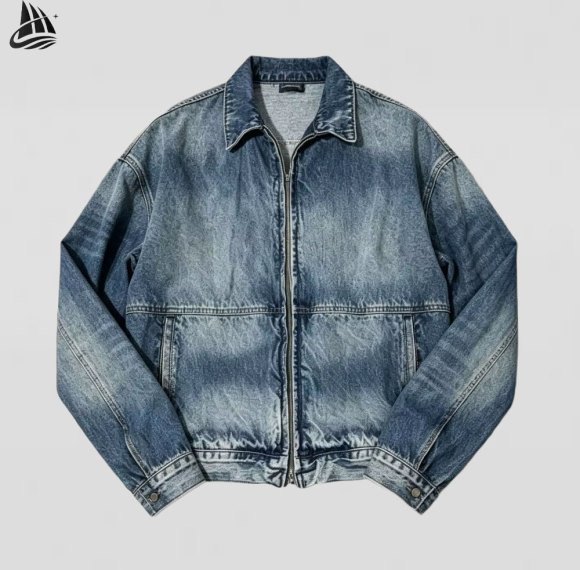 Custom Blue Washed Denim Jacket