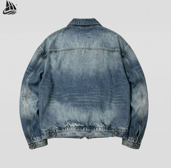 Custom Blue Washed Denim Jacket