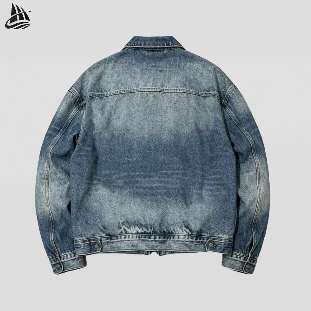 Custom Blue Washed Denim Jacket