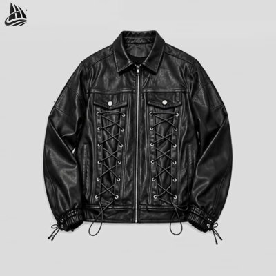Custom Punk Style Racing Leather Jacket