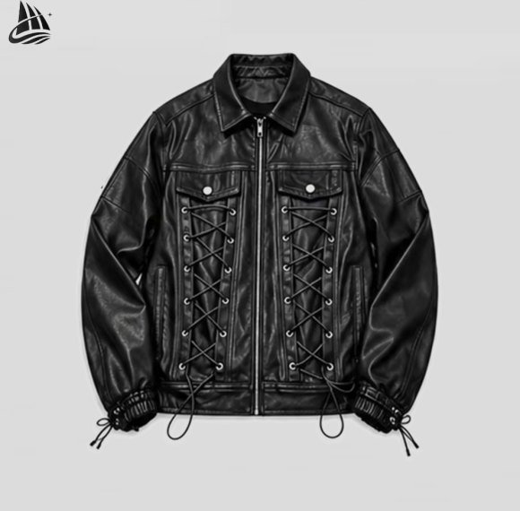 Custom Punk Style Racing Leather Jacket