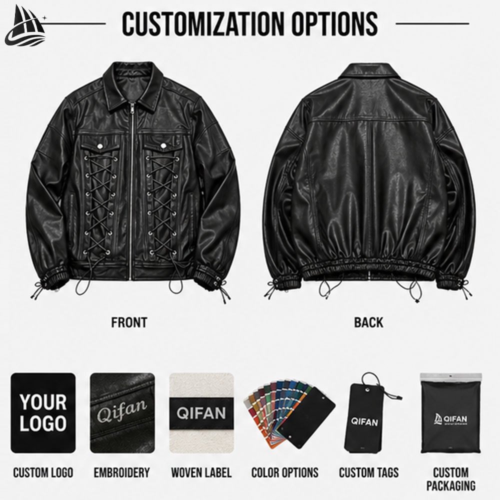 Custom Punk Style Racing Leather Jacket