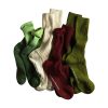 Custom Logo Ribbed Crew Socks Multi-Color Wholesale