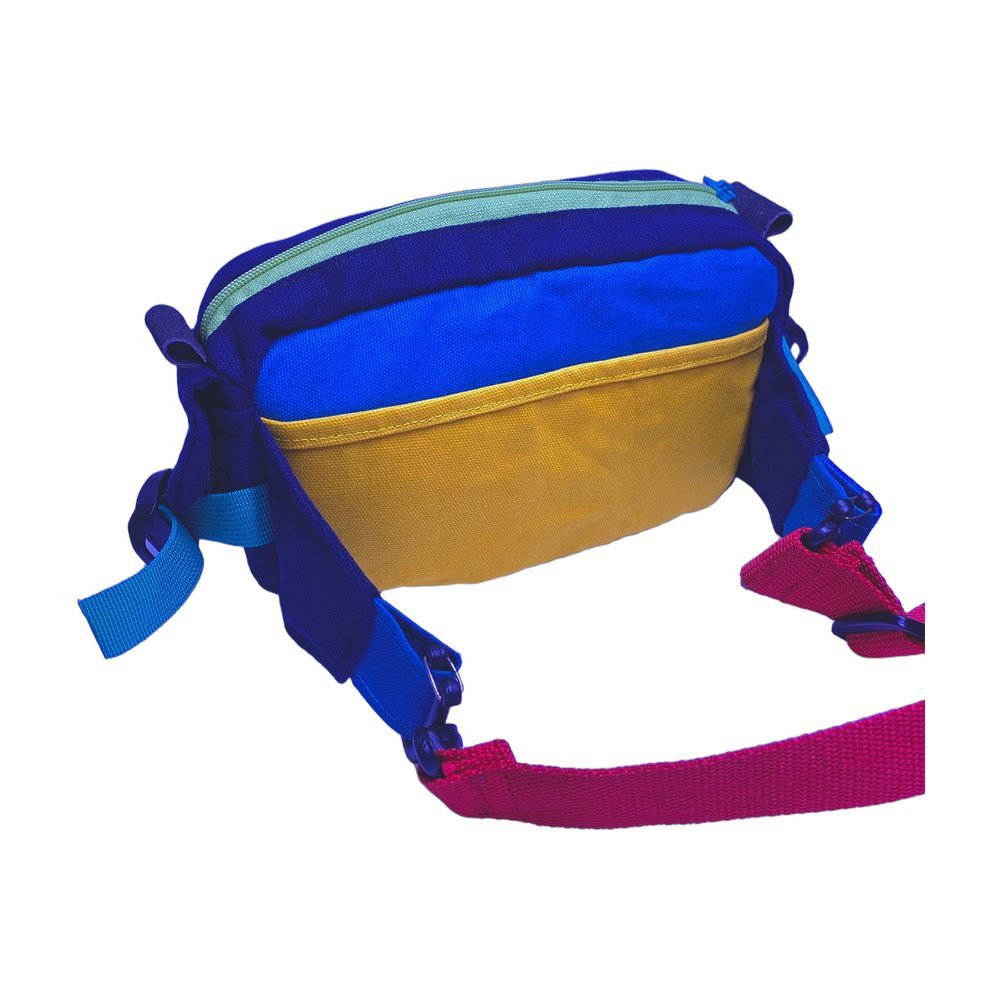 TIT Three-Color Block Waist Bag with Webbing Straps wholesale