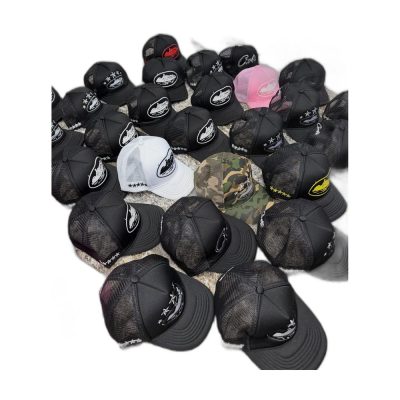 Custom Embroidered Yacht Trucker Cap Black White