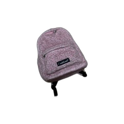 Custom Fuzzy Mini Backpack Plush Print Assorted