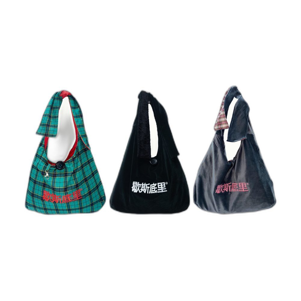 Custom Plaid Floral Hobo Tote Bag Assorted wholesale