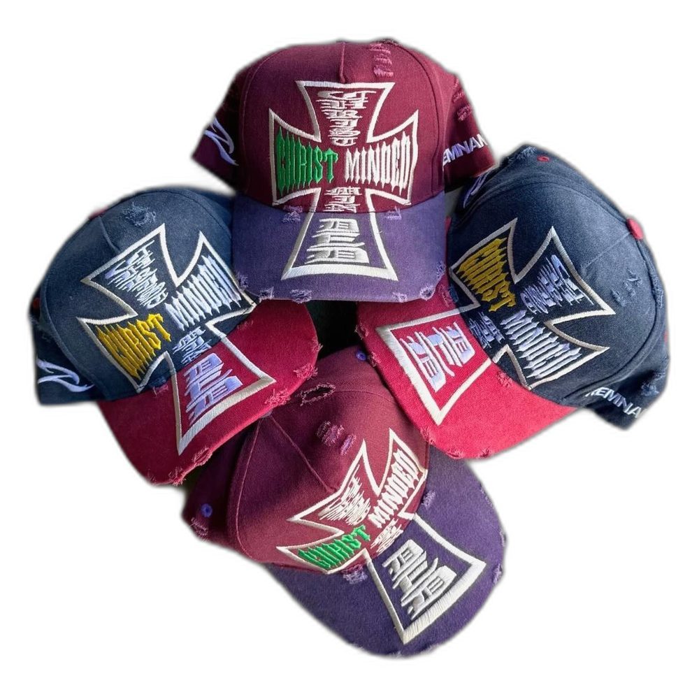 Custom Remnant Iron Cross Distressed Cap wholesale