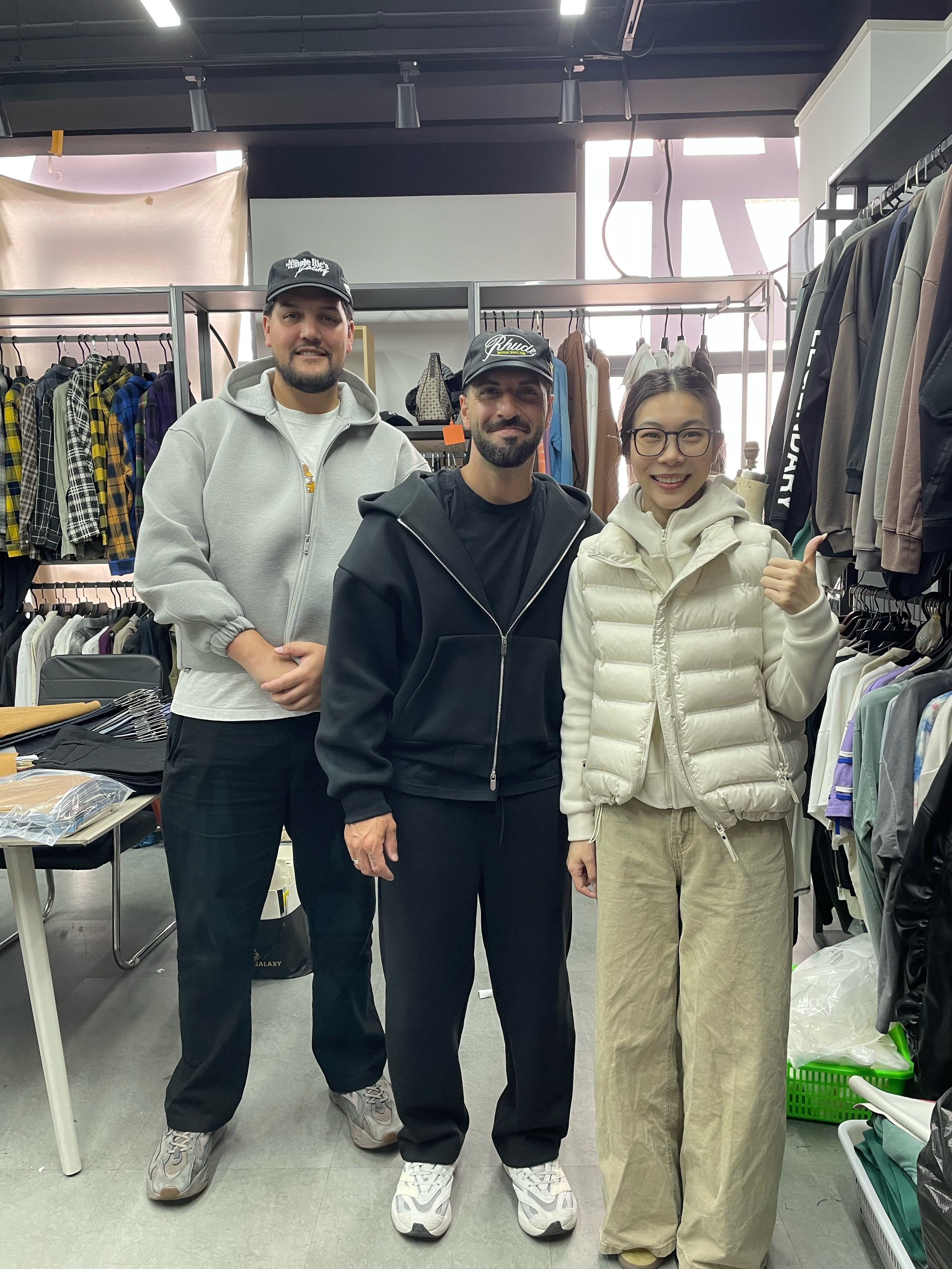 Australian streetwear brand visiting the INFULLSAIL clothing factory in Dongguan