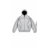 Custom Light Grey Zip-Up Hoodie Wholesale
