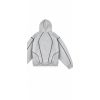 Custom Light Grey Zip-Up Hoodie Wholesale