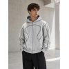 Custom Light Grey Zip-Up Hoodie Wholesale
