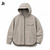 Custom Washed Grey Hooded Utility Jacket Wholesale