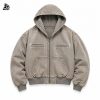 Custom Heavy Wash Hooded Utility Jacket Wholesale