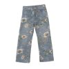 Custom Floral Print Wide-Leg Jeans Wholesale