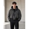 Custom Acid Wash Hooded Bomber Jacket Wholesale
