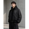Custom Black Detachable Hood Bomber Jacket Wholesale