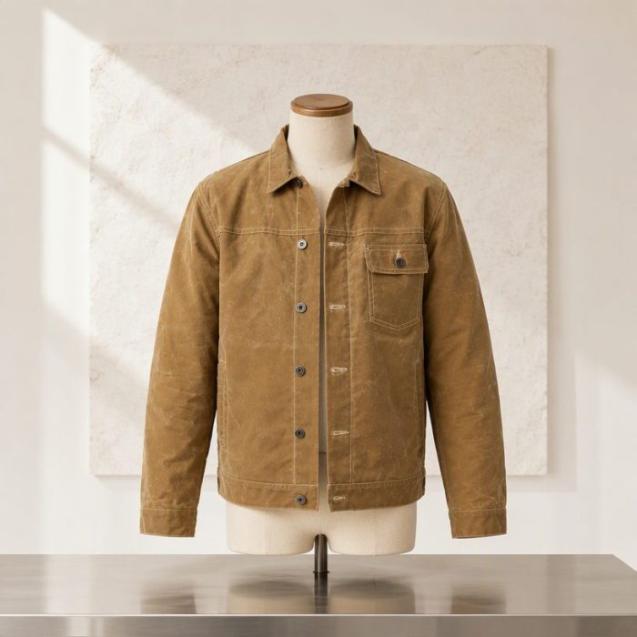 Custom Washed Canvas Trucker Jacket Wholesale