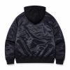 Custom Glossy Quilted Hooded Bomber Jacket Wholesale