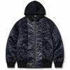 Custom Glossy Quilted Hooded Bomber Jacket Wholesale