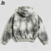 Custom Acid Wash Hooded Denim Jacket Wholesale