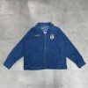 Custom Corduroy Embroidered Varsity Zip Jacket Wholesale