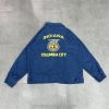 Custom Corduroy Embroidered Varsity Zip Jacket Wholesale