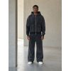 Custom Washed Studded Hooded Zip Jacket Wholesale