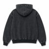Custom Washed Studded Hooded Zip Jacket Wholesale