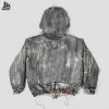 Custom Acid Wash Hooded Denim Jacket with Contrast Hood Lining Wholesale