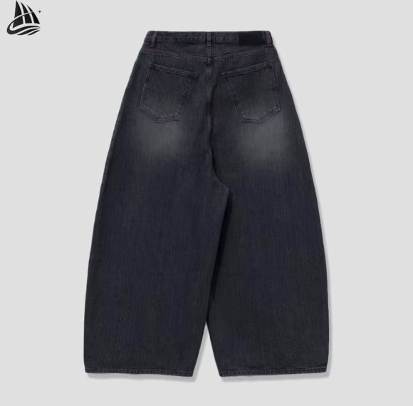 Custom Washed Wide-Leg Jeans Wholesale