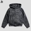 Custom Leopard Print Zip-Up Hoodie Wholesale
