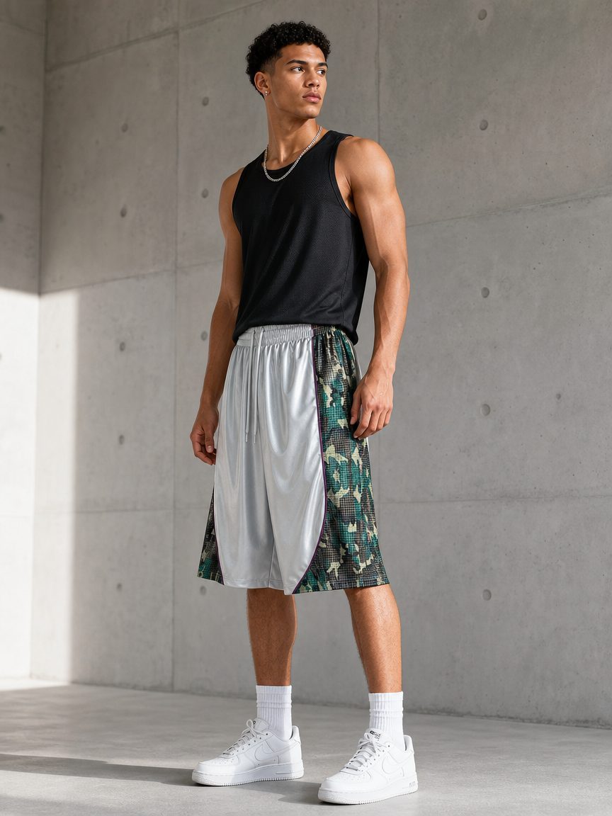 Custom Mesh Split Design Basketball Shorts Wholesale wholesale