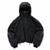 Custom Acid Wash Hooded Jacket with Patch Pockets Wholesale