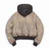 Custom Washed Oversized Hooded Bomber Jacket Wholesale
