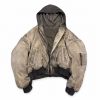 Custom Washed Oversized Hooded Bomber Jacket Wholesale