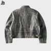 Custom Washed PU Moto Jacket with Waist Buckles Wholesale