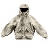 Custom Washed Olive Hooded Utility Jacket with Patch Pockets Wholesale