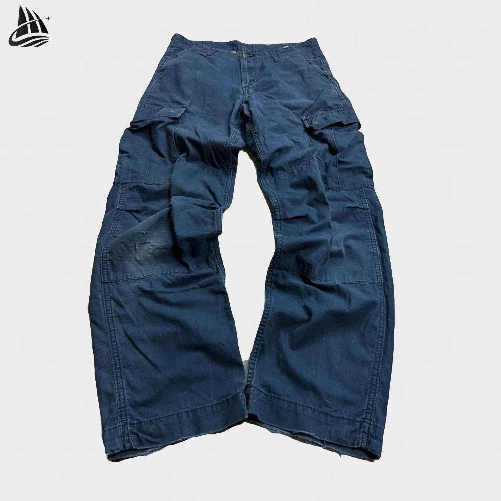 Custom Washed Multi-Pocket Cargo Pants Wholesale wholesale