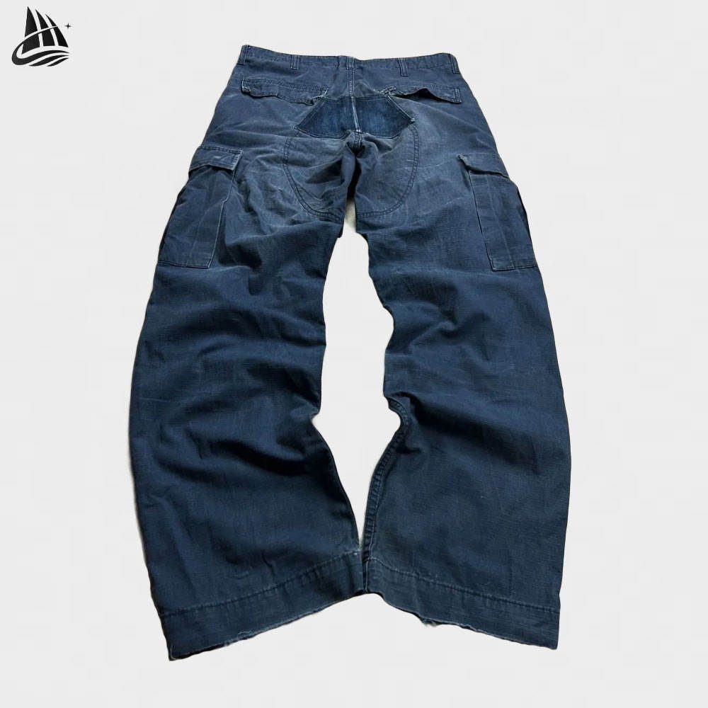 Custom Washed Multi-Pocket Cargo Pants Wholesale wholesale