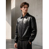 Vintage Embossed PU Leather Moto Jacket