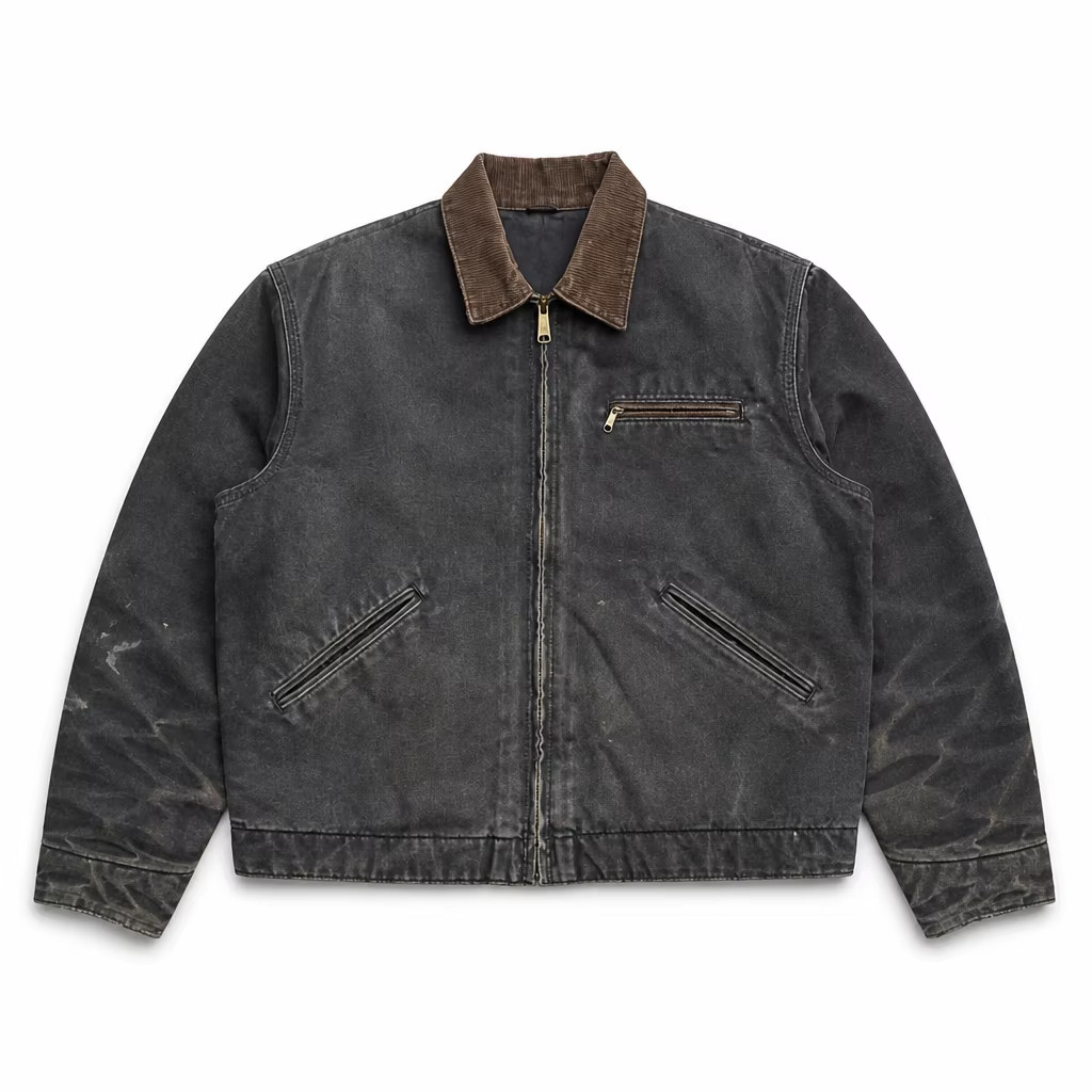 Custom Heavyweight Zip Up Canvas Jacket and Twill Cargo Pants Set