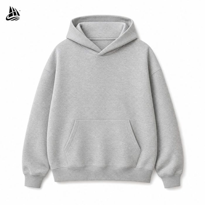Custom Oversized Light Grey Hoodie Wholesale