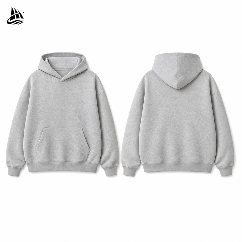 Custom Oversized Light Grey Hoodie Wholesale wholesale