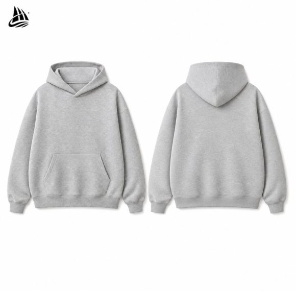 Custom Oversized Light Grey Hoodie Wholesale