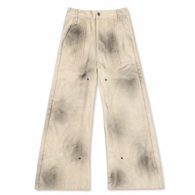 Custom Washed Wide-Leg Utility Pants Wholesale