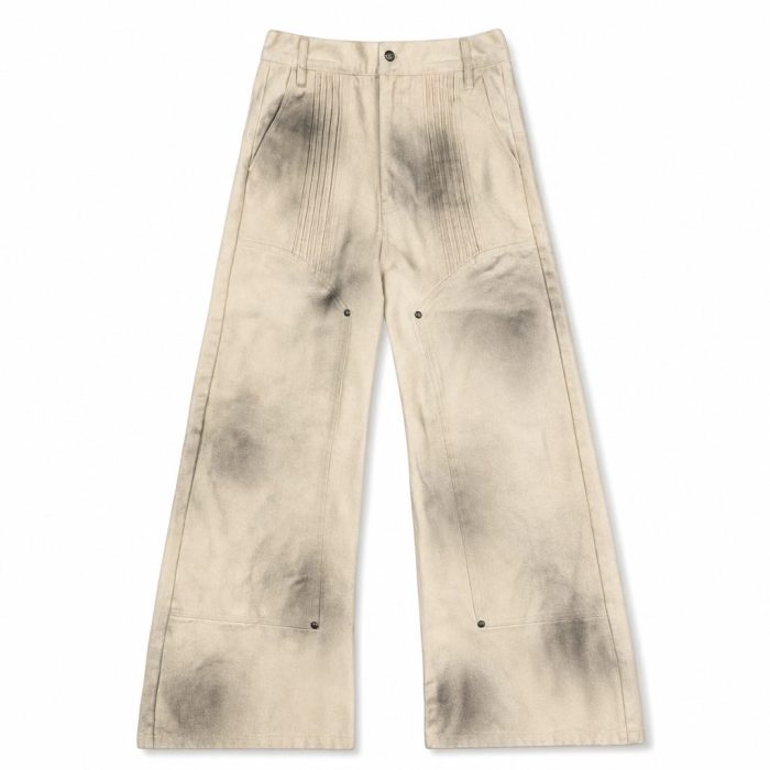 Custom Washed Wide-Leg Utility Pants Wholesale